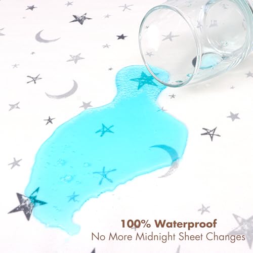 YIVEKO Baby Waterproof Bed Pad Washable Mattress Pad Reusable Underpads Bed Wetting Incontinence Cover for Baby Toddler Children and Adults-Gray Sky - Image 3