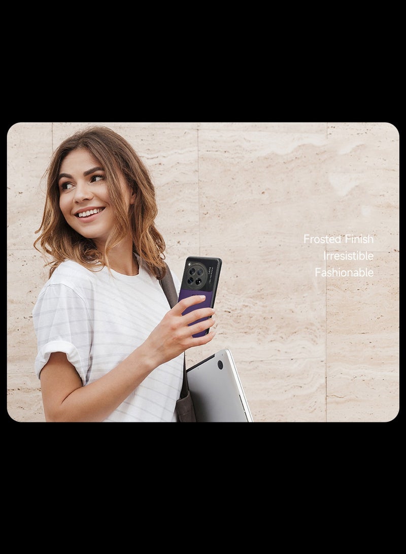 Wtech Liquid Silicone With Raised Cemera Lips Case Cover For OnePlus 12 5G 2023 Black/Eggplant Purple - Image 5