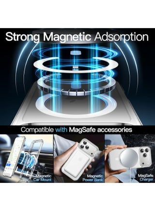 Clear Magnetic Case for iPhone 17 Pro, [MagSafe Compatible] Crystal Clear Shockproof Soft TPU Protective Cover, Supports Magnetic Car Mount & Wireless Charging - view 2