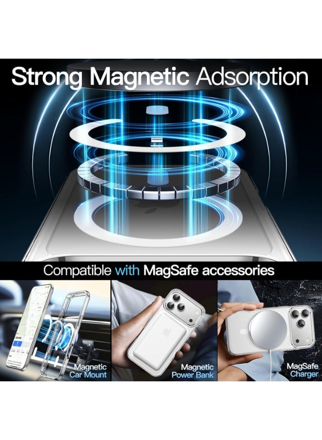 Denx Clear Magnetic Case for iPhone 17 Pro, Compatible iphone 17 Pro with MagSafe, Translucent Back  Shockproof Phone Cover. - Image 2