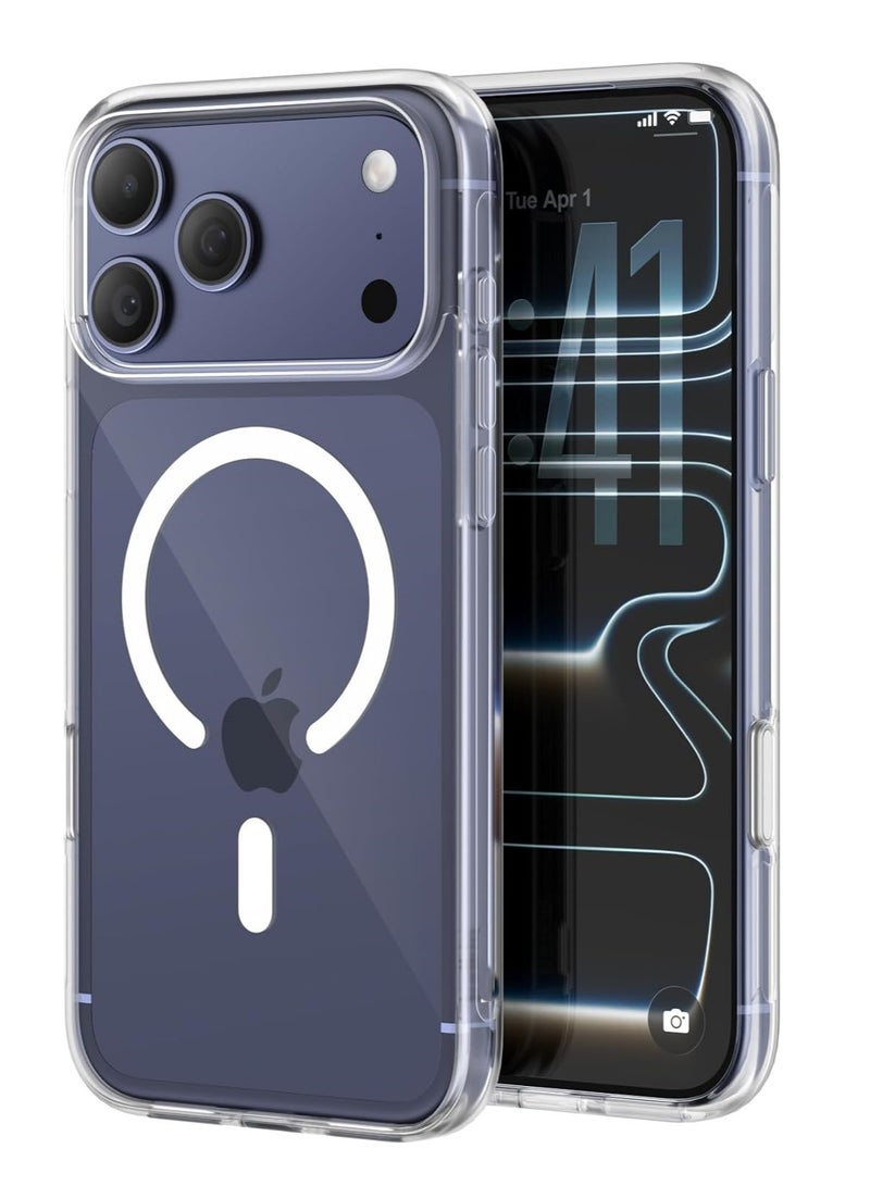 Denx Clear Magnetic Case for iPhone 17 Pro, Compatible iphone 17 Pro with MagSafe, Translucent Back  Shockproof Phone Cover. - Image 1