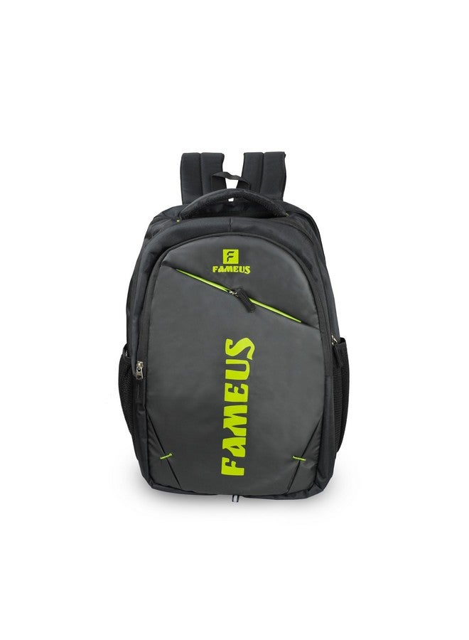 FAMEUS 32L Neon Green Print Laptop Backpack- Everyday Unisex/Compatible upto 17"/School/College/Office/Business/Travel/Gifting - Image 1