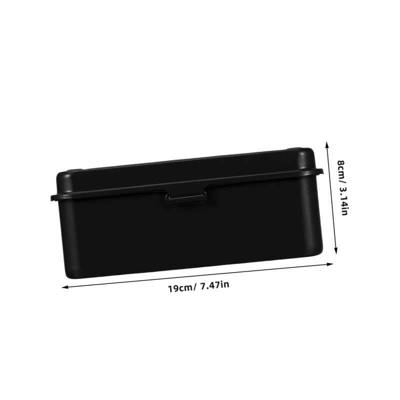 Vintage Metal Tool Box Organizer Portable Small Iron Storage Case For Tools - Image 3