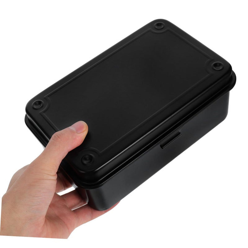 Vintage Metal Tool Box Organizer Portable Small Iron Storage Case For Tools - Image 5
