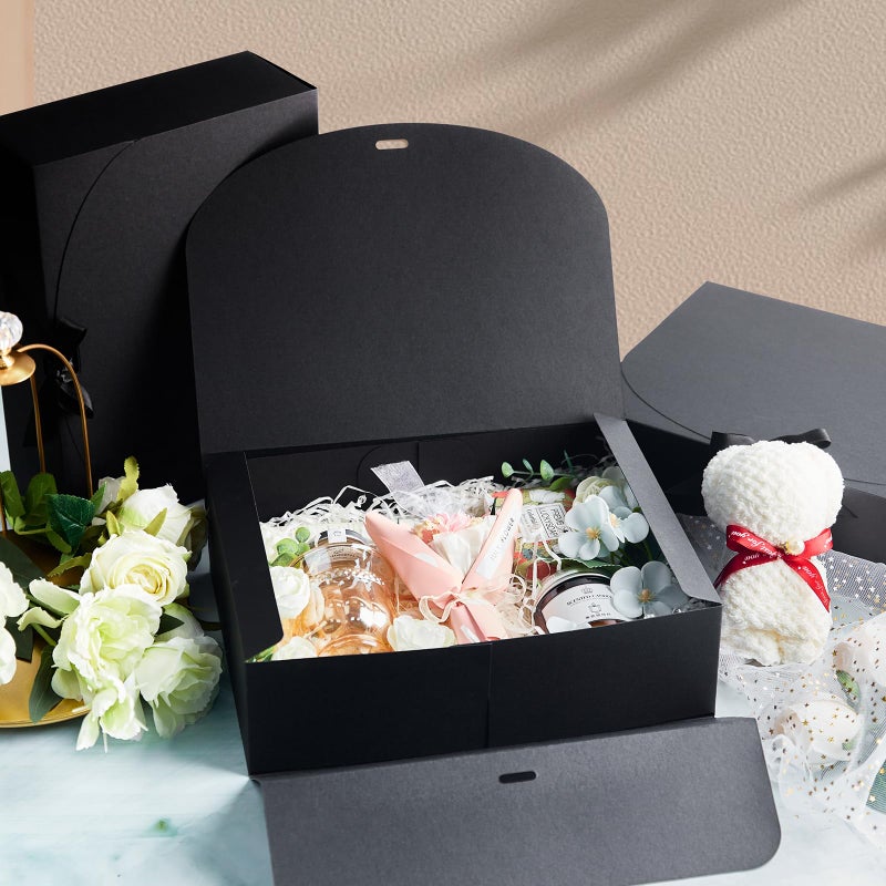 Kucoele 15 PCS Gift Boxes with Lids for Presents, 10.6 x 7.8 x 3.1 Inches Black Bridesmaid Proposal Boxes with Ribbons for Wedding, Birthday, Party and Bride Shower Packaging - Image 3