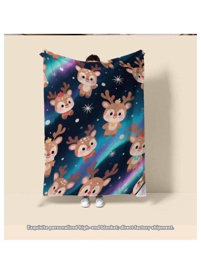 عام بطانية رقيقة من الفانيلا الكرتونية للأطفال أو الطلاب (دافئة ومريحة ومناسبة للنوم والألعاب) 100 سم * 150 سم - 1146 - Image 1