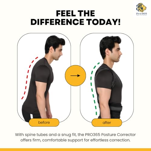PRO365 Free Size Posture Belt | Premium Body Hugging Fabric | S-XXL Universal Size | In Built Solid Spine Tubes | 1 Year Warranty - Image 3