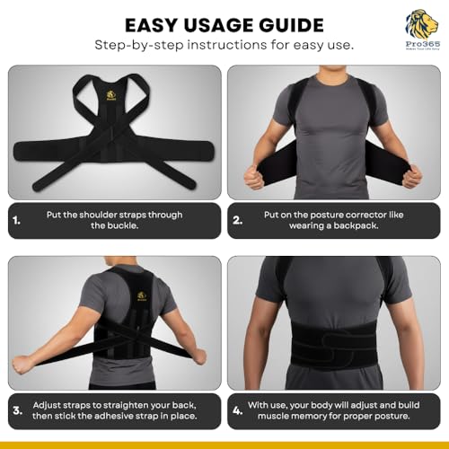 PRO365 Free Size Posture Belt | Premium Body Hugging Fabric | S-XXL Universal Size | In Built Solid Spine Tubes | 1 Year Warranty - Image 5