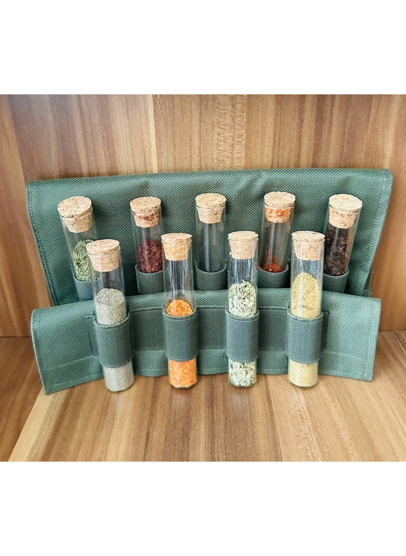 MYK Hediye ve Sanat Atölyesi MYK Gift and Art Workshop 9-Piece Glass Spice Jar Set with Leakproof Cork Lid Will Preserve Its Freshness for a Long Time, Stylish and Useful  - Image 5