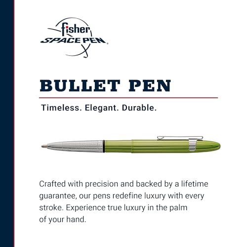 Fisher Space Pen Aurora Borealis Bullet Space Pen, Ballpoint, Lime Green, Black Ink, Pocket Clip, Gift Box - Image 2
