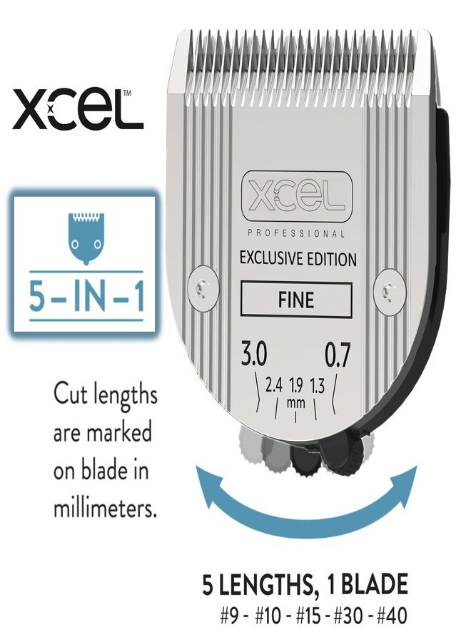 إكسيل شفرة بديلة XCEL 5 في 1 متوافقة مع ماكينات قص شعر الحيوانات الأليفة Bravura، الإصدار الاحترافي، رقم 9، رقم 10، رقم 15، رقم 30، رقم 40، مصنوعة من الفولاذ المقاوم للصدأ (1) - Image 4