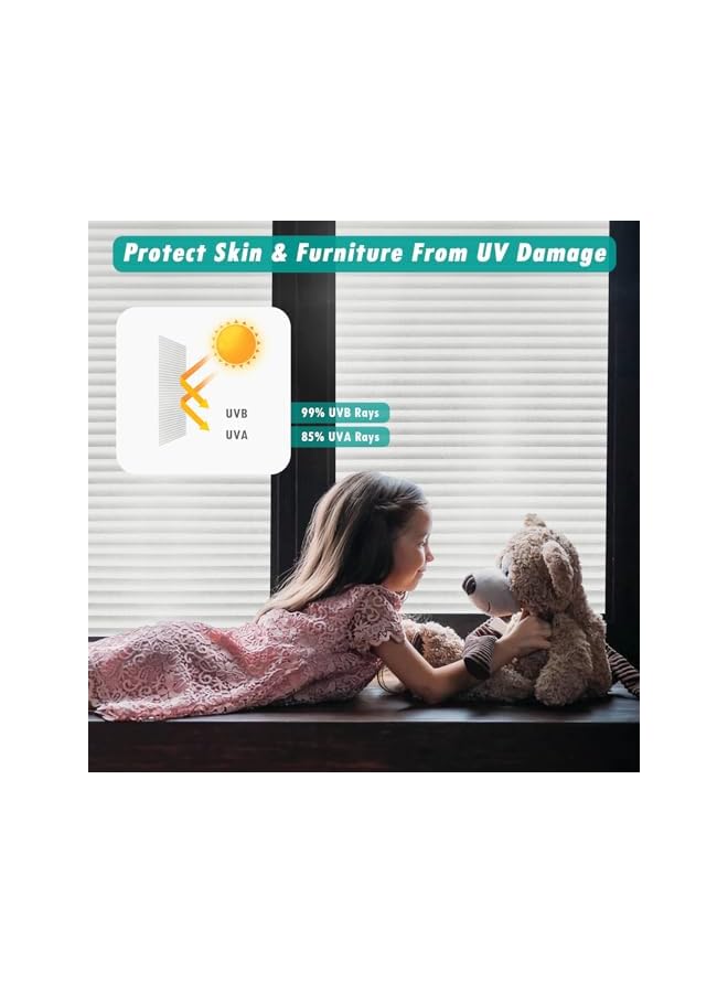 The Bros Window Film Privacy, 45x200cm Privacy Film for Glass Windows, Static Cling Imitation Blinds Window Film for Home, Office - Image 2