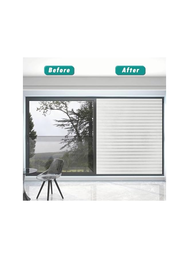 The Bros Window Film Privacy, 45x200cm Privacy Film for Glass Windows, Static Cling Imitation Blinds Window Film for Home, Office - Image 3