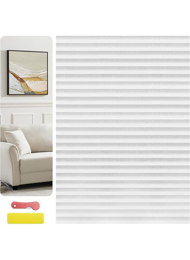 The Bros Window Film Privacy, 45x200cm Privacy Film for Glass Windows, Static Cling Imitation Blinds Window Film for Home, Office - Image 1