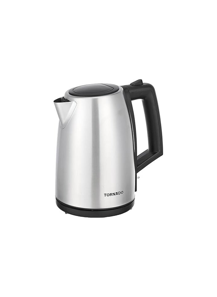 TORNADO Stainless Steel Kettle 1.7 Liter 1850-2200 Watt Stainless TKS-2217E