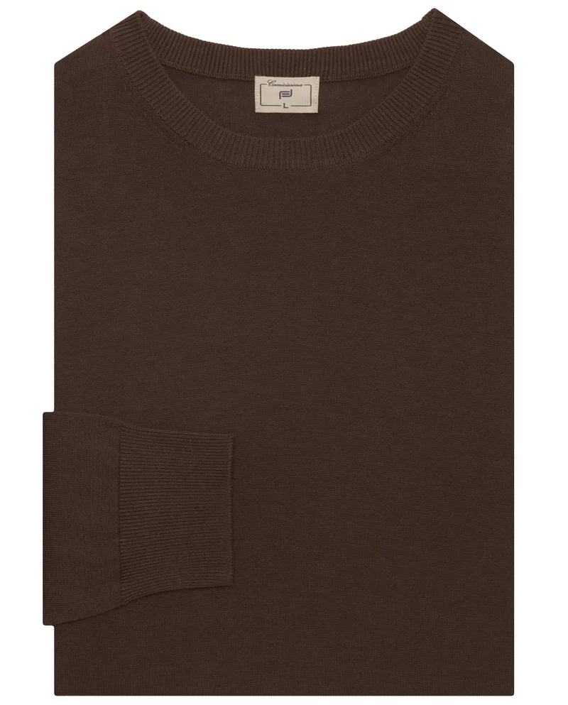 Camicissima Cotton Basic Crew Neck Sweater