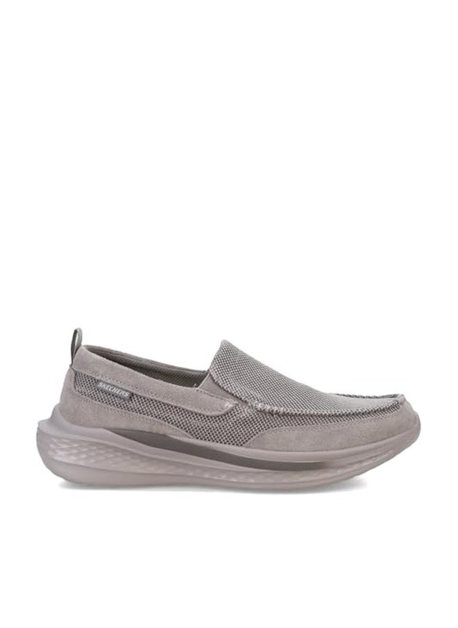SKECHERS Slade - Munson Dual Gore Slip On W/Suede Overlays,Grey,9.5 Medium - Image 1