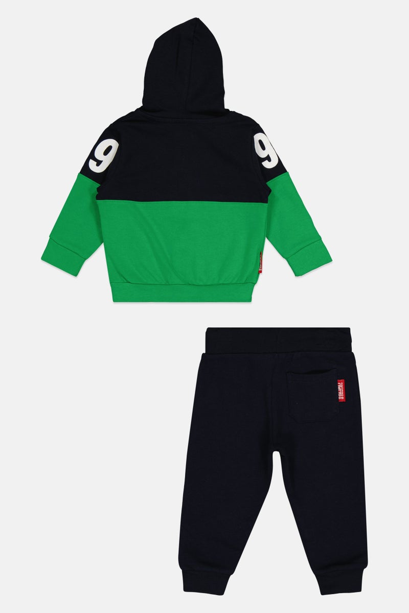 guru G99 By Guru Toddlers Boy 2 Piece Brand Logo Hoodies And Bottom Set, Multicolor - Image 3