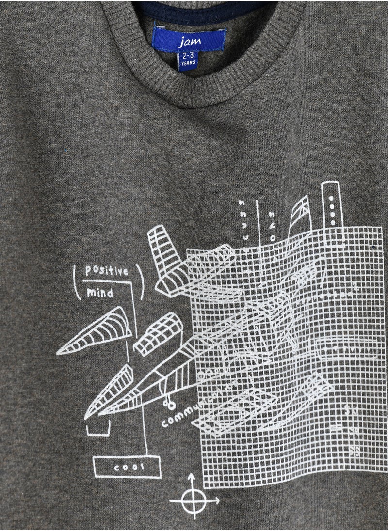 JAM Boys Graphic Print Crew Neck Sweatshirt  - Image 2