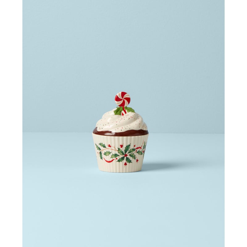 Lenox 886642 Holiday Bakeshop Cupcake Candy Dish, Christmas Hosting - Image 3