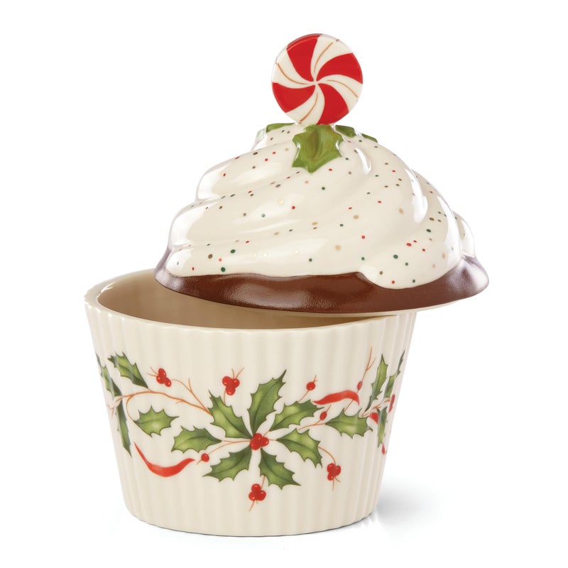 Lenox 886642 Holiday Bakeshop Cupcake Candy Dish, Christmas Hosting - Image 2