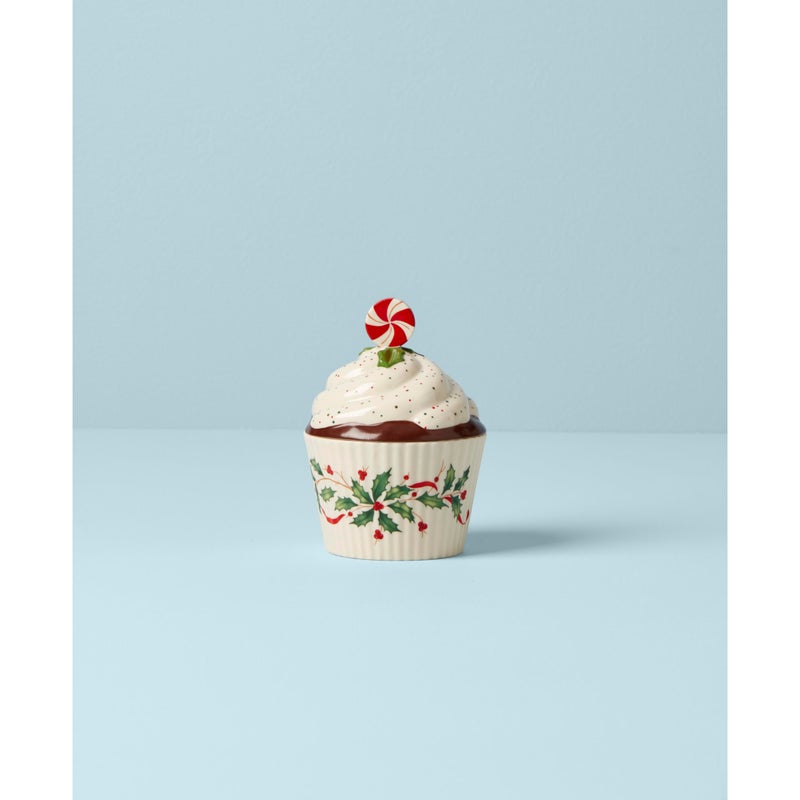 Lenox 886642 Holiday Bakeshop Cupcake Candy Dish, Christmas Hosting - Image 4