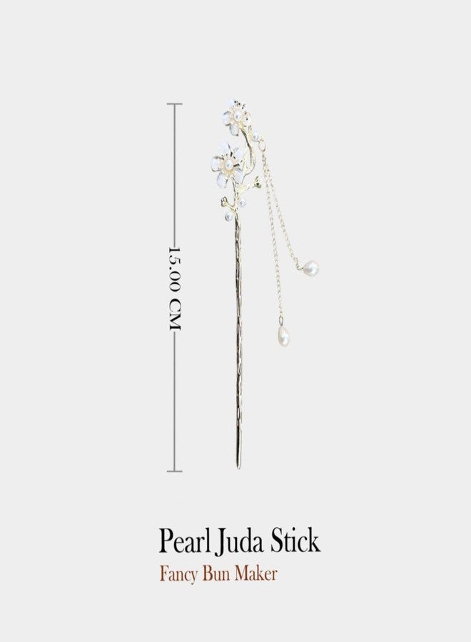 ECLATE ACCESSORIES Hair Stick for Bun, Metal Alloy Crescent Star Charm Bun Stick Accessories for Women, 7 inch Stylish Updo Fashion Accessories (stick D) - Image 3