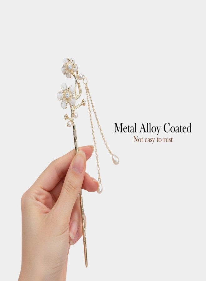 ECLATE ACCESSORIES Hair Stick for Bun, Metal Alloy Crescent Star Charm Bun Stick Accessories for Women, 7 inch Stylish Updo Fashion Accessories (stick D) - Image 2