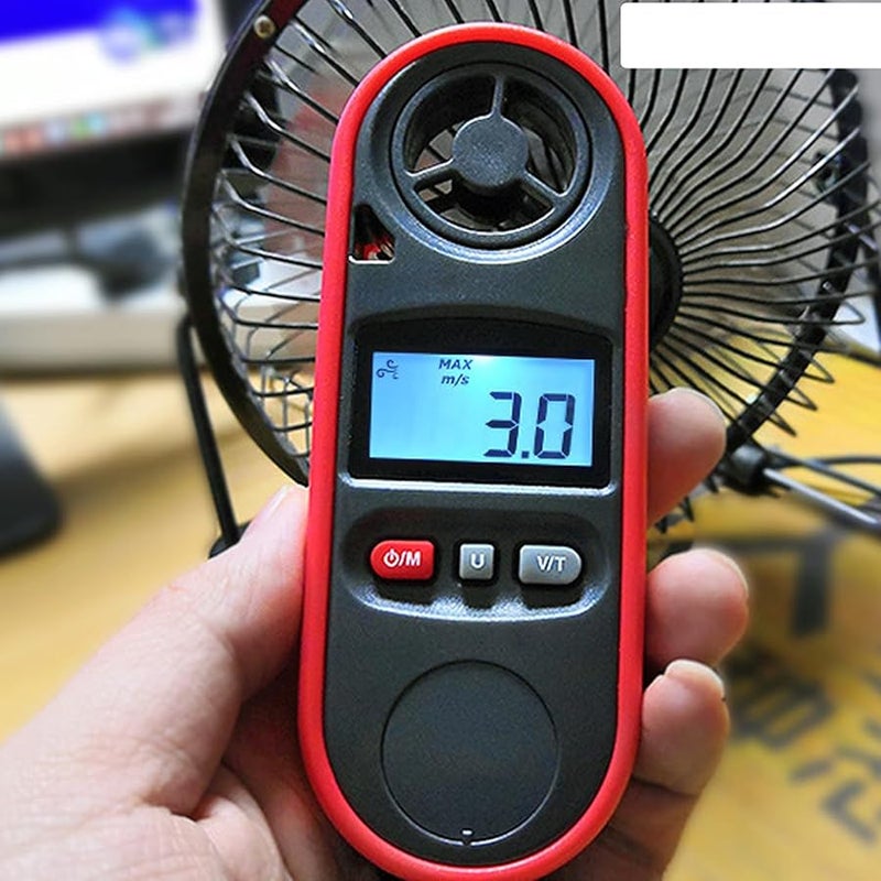 Digital Handheld Anemometer ABS for Outdoor Air Speed and Temperature Measurement - Image 3