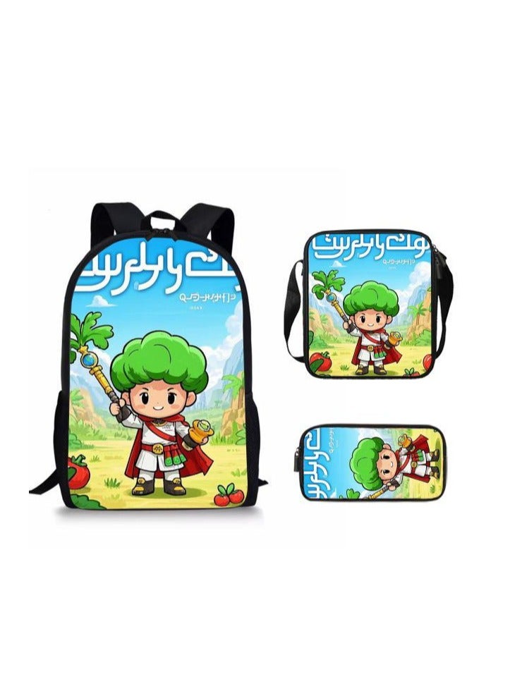 حقيبة مدرسية عالمية من ثلاث قطع على طراز الرسوم المتحركة - 792 - Image 1