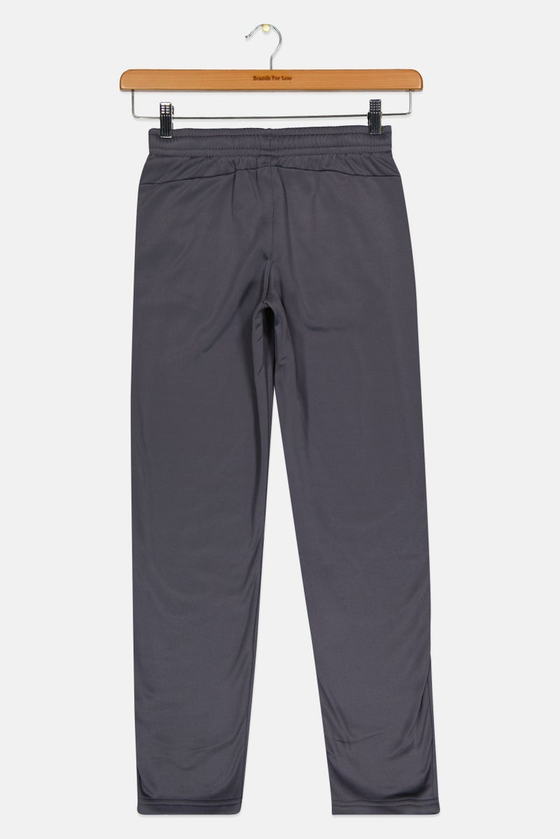 UNDER ARMOUR Kids Boy Drawstring Training Track Pants, Grey - Image 2