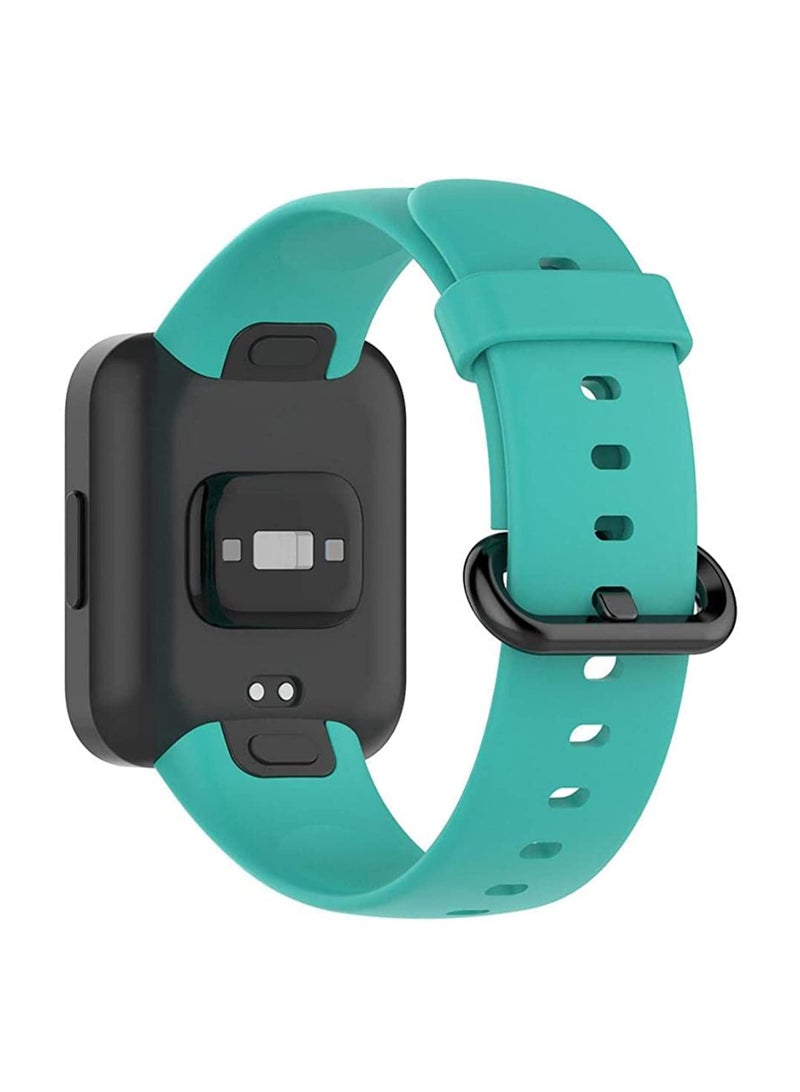 Straps Compatible with Redmi Watch 2 Lite Watch Xiaomi Mi Watch 2 Lite Soft Silicone Band for Men, Women,Cyan  - Image 2