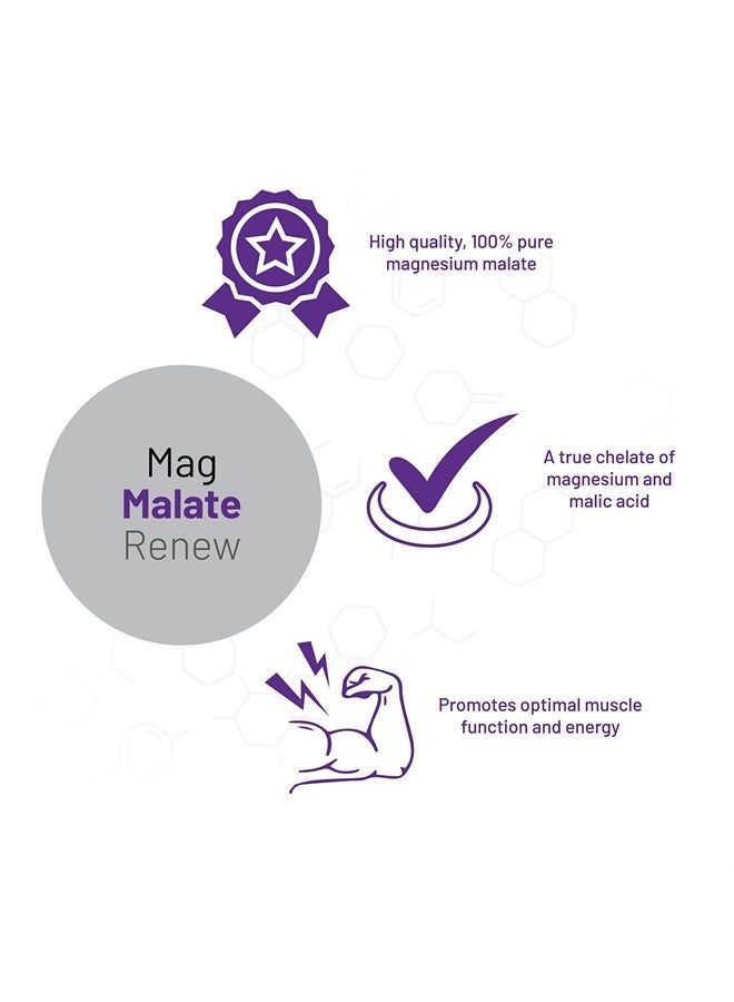 AOR , Mag Malate Renew, Supports a Healthy Heart, Muscle Function and Energy, Magnesium Supplement, 120 servings (120 capsules) - Image 4