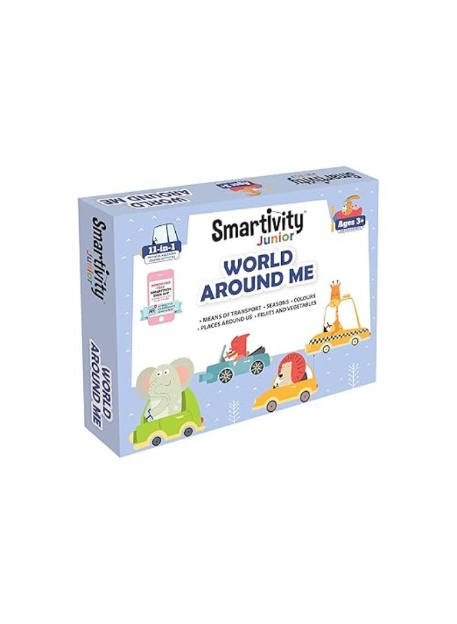 Smartivity Junior World Around Me Pre-School STEAM Learning Educational Toy Art & Craft Play 11 in 1 Activity Kit Gift Box 2-5 yrs Toddler Baby Augmented Reality Colouring, Interactive Flash Cards - Image 4