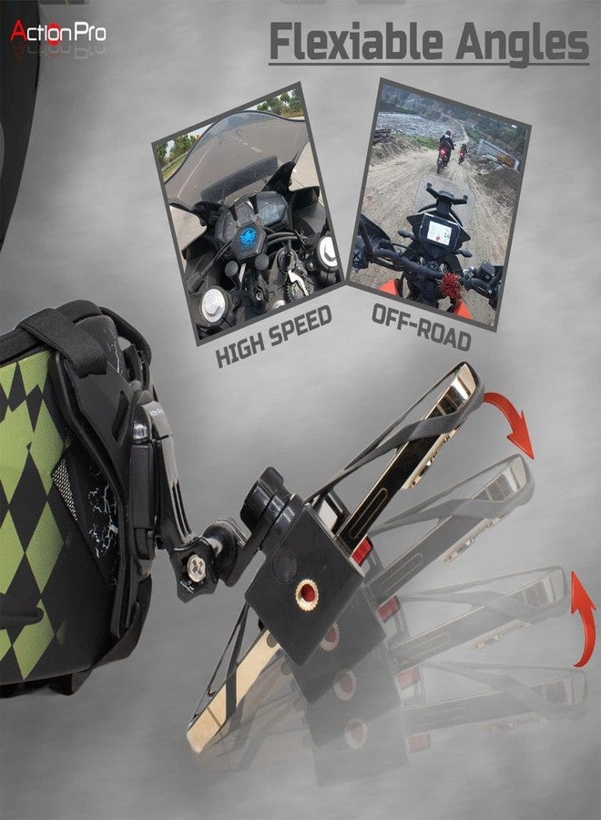 Action Pro Helmet Chin Mount Strap Set Compatible with GoPro-13/12/11/10/9/8/7/6/5/4/SJCAM/DJI Osmo/Insta-360 All Action Cameras and Smartphones (Pack of 2) - Image 4