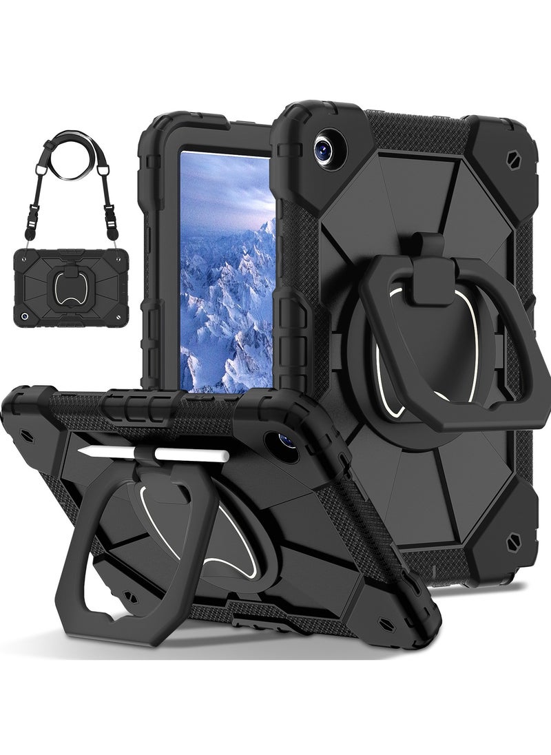 General for Galaxy Tab A9 Plus Case 11 Inch, Rugged Case for Samsung Galaxy A9+ Tablet Case with Screen Protector 360 Rotating Stand Shoulder Strap Pen Holder, 2023 Model 