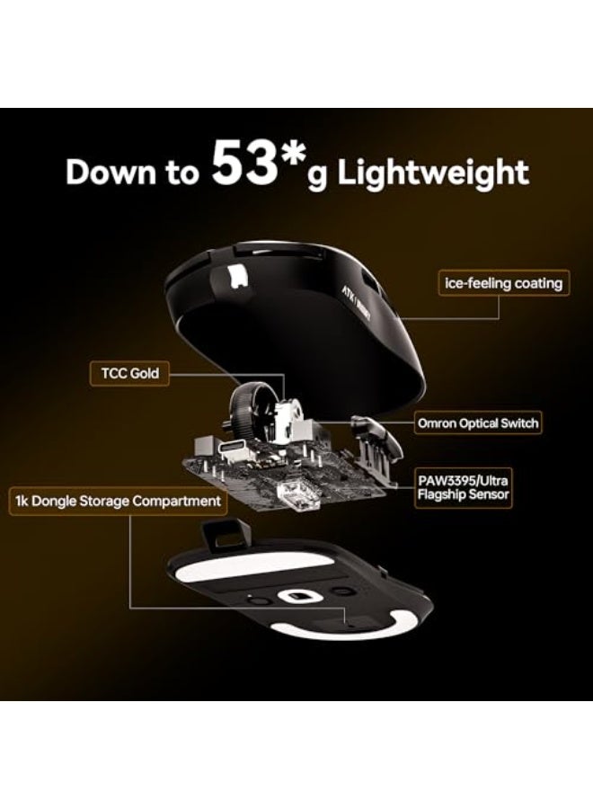 ATK Dragonfly A9 Plus Wireless Gaming Mouse Lightweight PAW3395 Sensor Adjustable DPI 1K Polling Tri-Mode Wireless /BT/Wired - Image 5