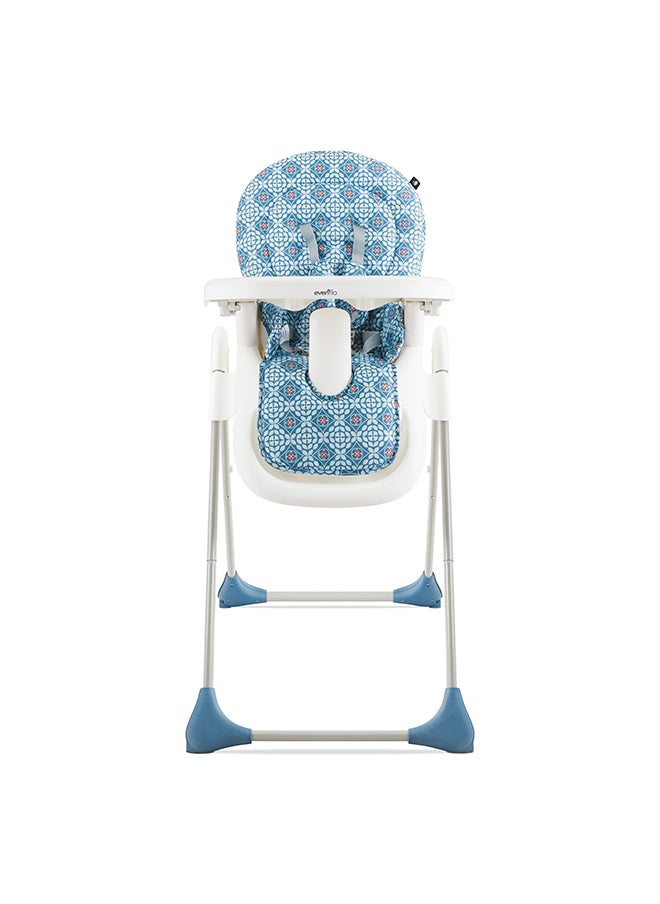evenflo - Fava Compact High Chair 6m-36m, Blue - Image 1