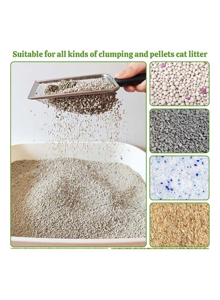 Cat Litter Scoop Metal Stainless Steel Mesh Kitty Litter Scoop with Hook, Cat Scooper for Litter Box, Filter Small Pieces Quickly, Easy to Clean and Durable（3.8mm) - Image 5