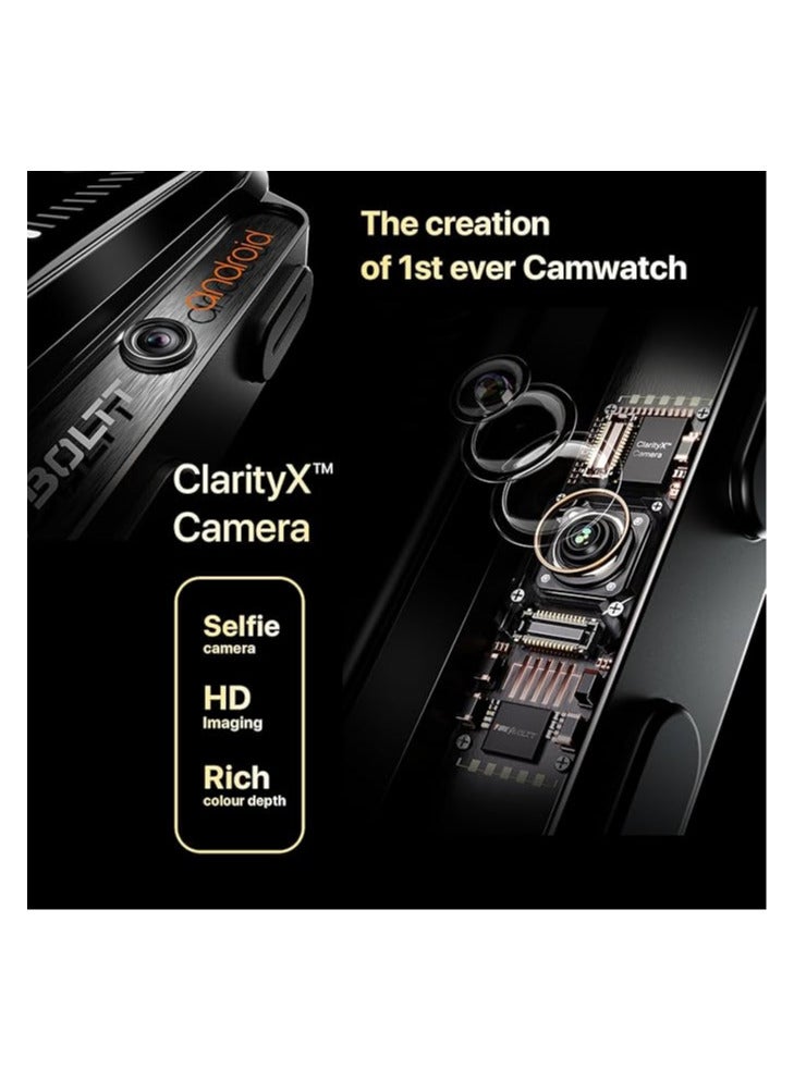 Fire-Boltt Fire-Boltt Snapp Smart Watch, Selfie Camera, 4G Nano-SIM Slot, 54.1mm AMOLED Display, Play Store- Unlimited apps, 1000mAh Battery, 2GB/4GB RAM + 16GB/64GB ROM (Alpine Olive)  - Image 3
