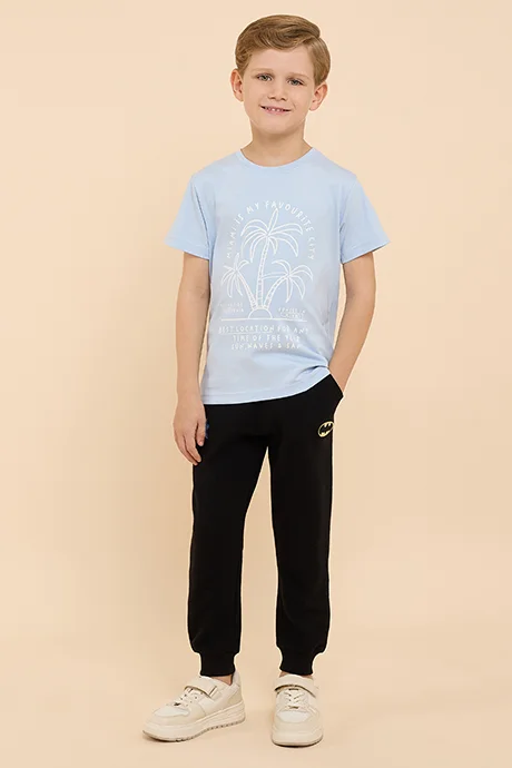 أر أند بي Printed Joggers with Drawstring Waist