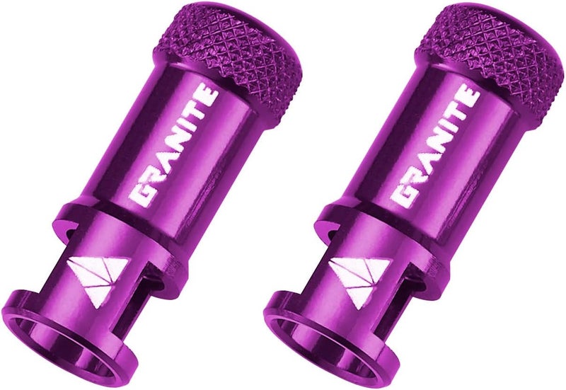 Granite Juicy Nipple Valve Cap with Valve Core Removing Function, Easy to Use Bike Tire Caps Dust Covers, Durable Alloy Tire Valve Cap (Purple) - Image 1