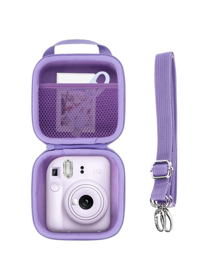 RIYADAone Hard Case Compatible with Fujifilm INSTAX Mini 12/11 Instant Camera, Purple, 15x15x9 cm, Case - Image 1