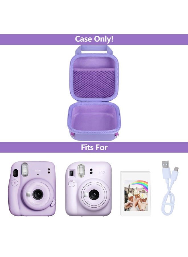 RIYADAone Hard Case Compatible with Fujifilm INSTAX Mini 12/11 Instant Camera, Purple, 15x15x9 cm, Case - Image 4