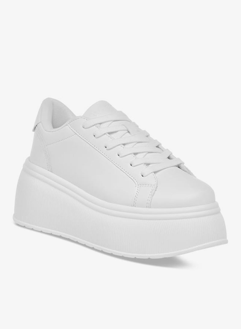 سيليست سنيكرز نسائي بكعب سميك وسير رباط - Image 2