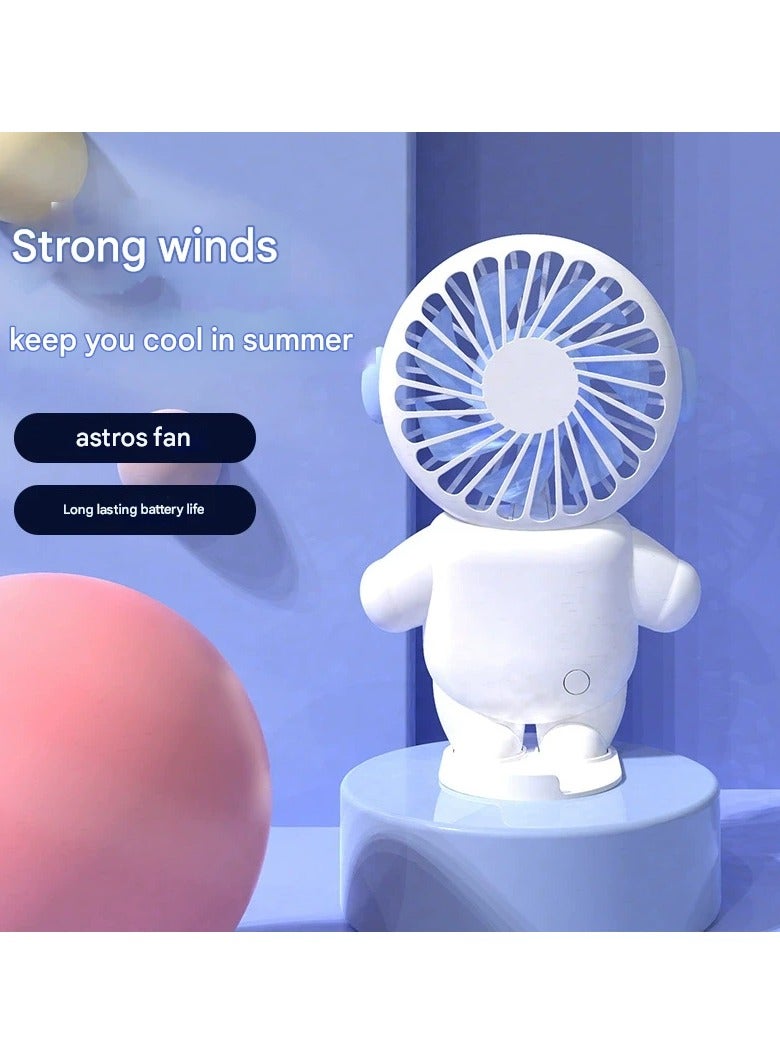 Goolsky Astronaut Mini Fan – USB Rechargeable Portable Pocket Fan, Cute Space Design Quiet Cooling, Travel/Office/Outdoor Use - Image 1