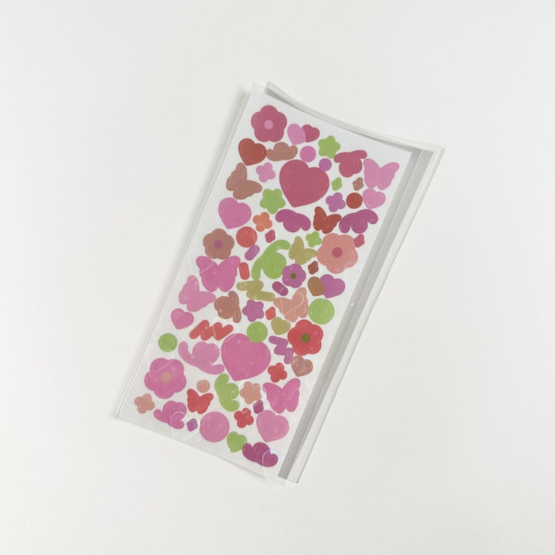 South Korea The Same Butterfly Flower Love Stickers Laser Sparkling Diy Decorative Stickers - Image 1