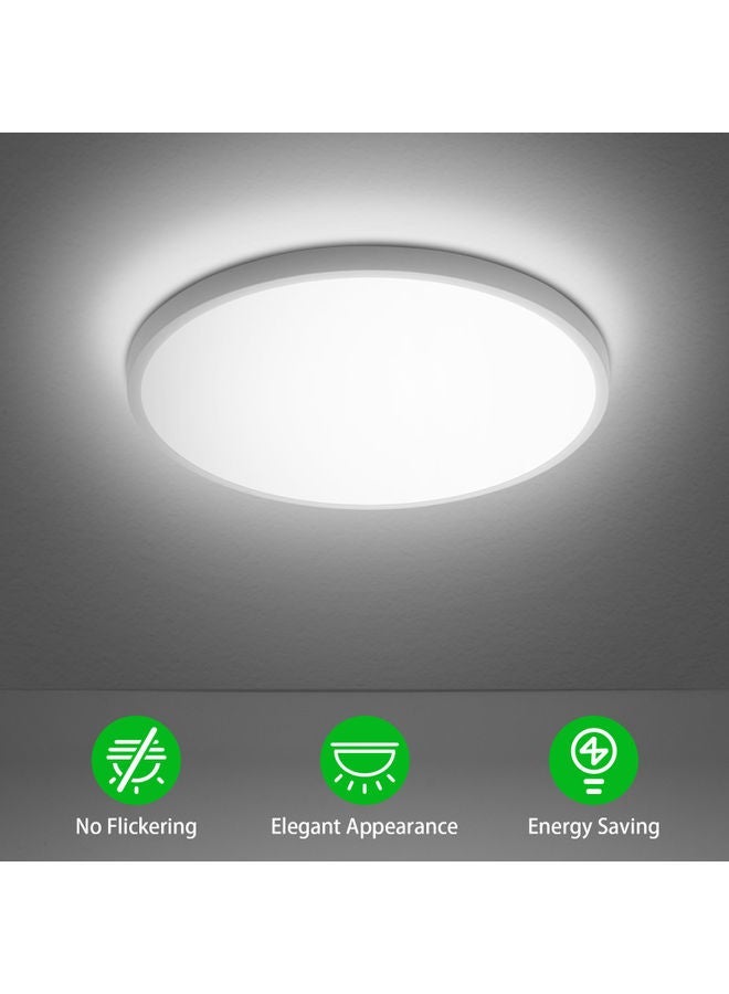 NIBEMINENT 6500-7000K Round LED Ceiling Light White - Image 2