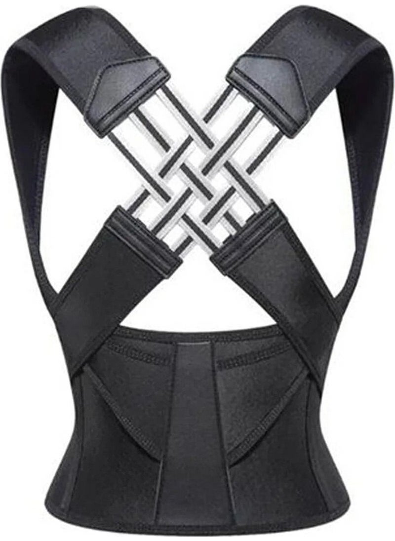 SweetSauna - Medikal Adjustable Back Posture Corrector Back Relaxing Support Belt Preventing Sagging Recovery Upright Posture Back-Waist Corset for Women and Men Upright Posture Athlete Corset - Image 1
