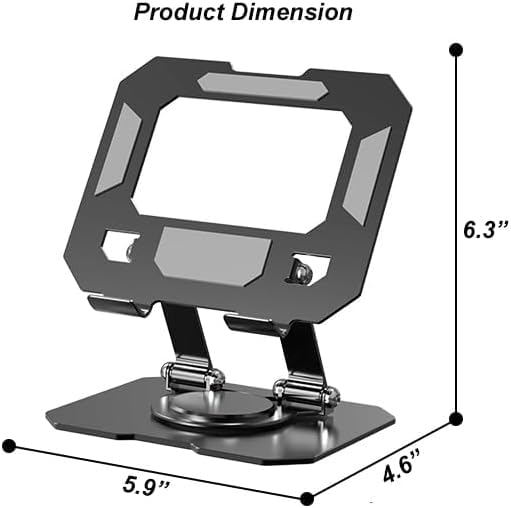 TARAVEE Aluminium Tablet Stand Holder with 360° Rotating Base,Multi Angle Adjustments Compatible for Mobile & iPad Pro 12.9, 11, 10.9, 10.2, Air, Mini, Lenovo Pad All Tab,All Tablets-(P) (Silver) - Image 3